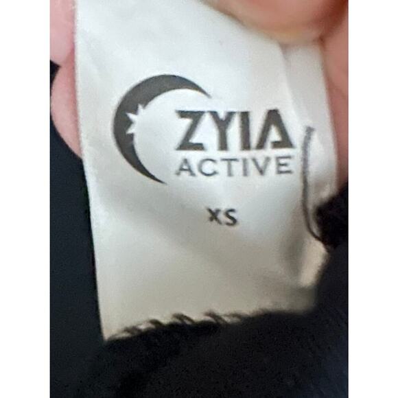 ZYIA Active Black Teddy Fleece Flying V Leopard Full Zip Jacket - Women’s Sz XS - Picture 6 of 7